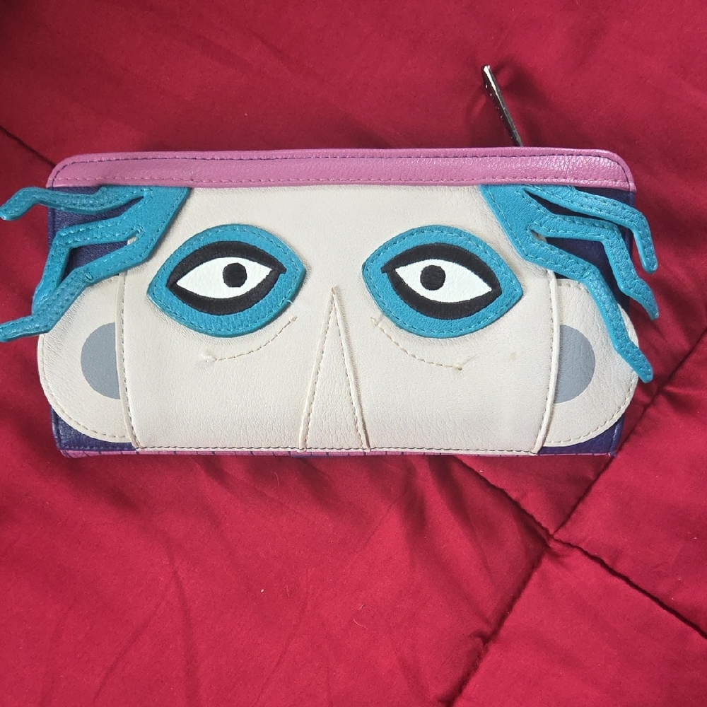 Loungefly Purple and Teal Face Wallet